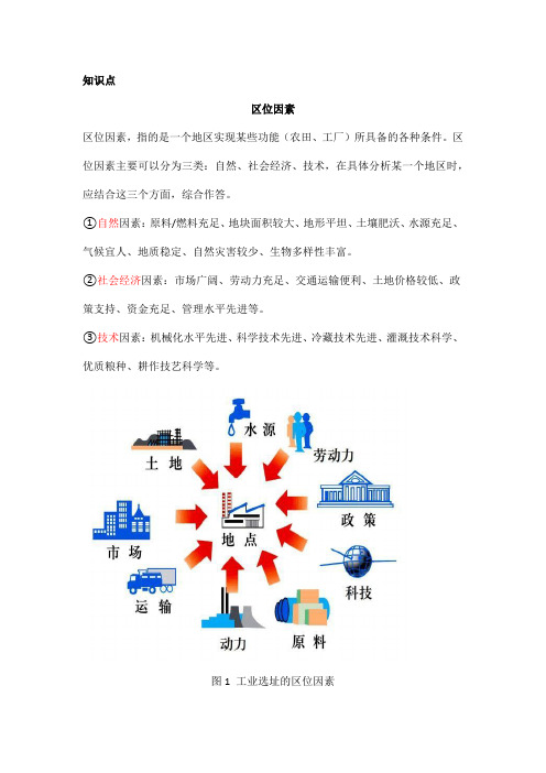 高中地理——每日讲1题(深圳、浦东、雄安新区、工业农业区位)