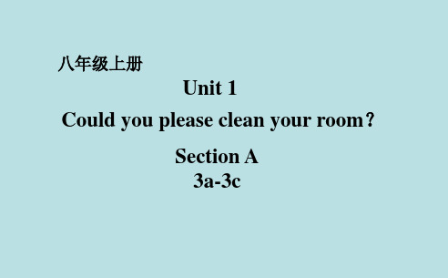 鲁教版(五四学制)八年级上册英语unit1couldyoupleasecleanyourroomsectiona(3a-3c)课件