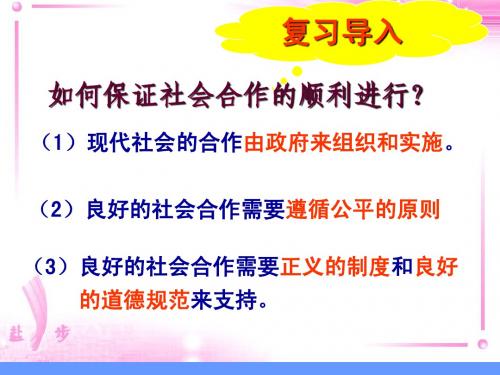 8.2 社会规则与正义 精美课件(粤教版八年级下)