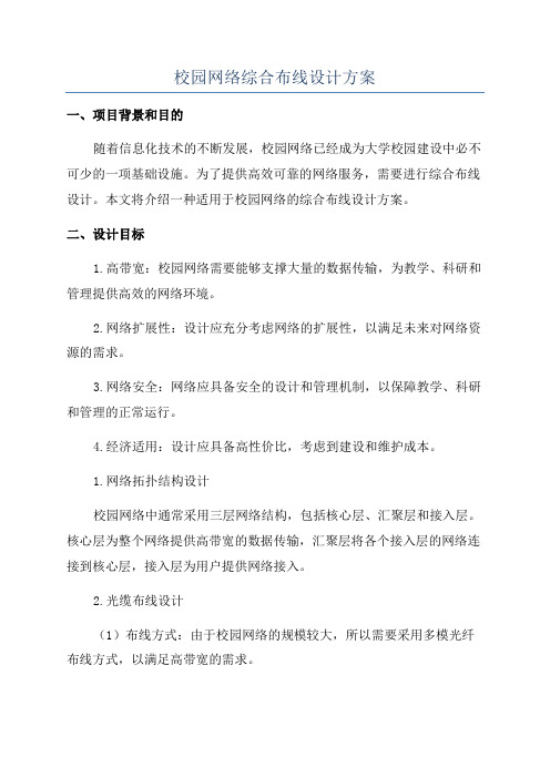 校园网络综合布线设计方案