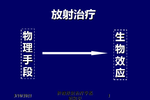 肿瘤放射治疗学基础知识培训课件