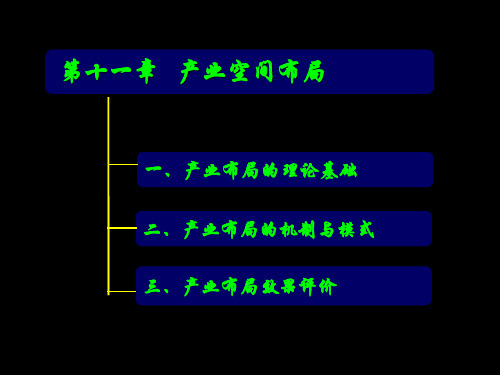 第11章产业空间布局