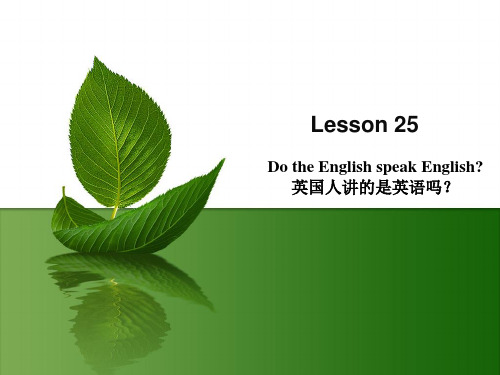 Lesson25DoyouspeakEnglish(课件)新概念英语第二册