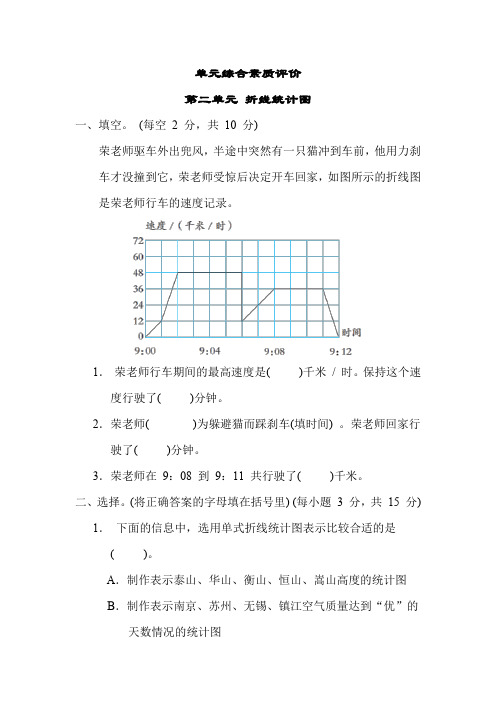 第二单元 折线统计图-五年级数学下册苏教版