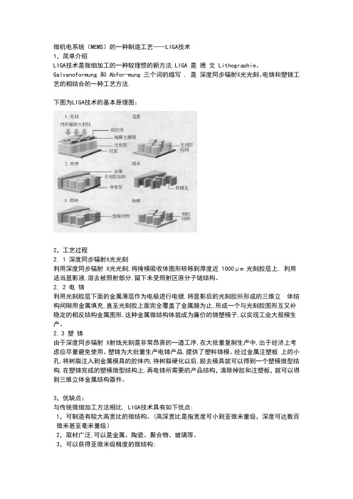 LIGA技术是微细加工的一种较理想新方法