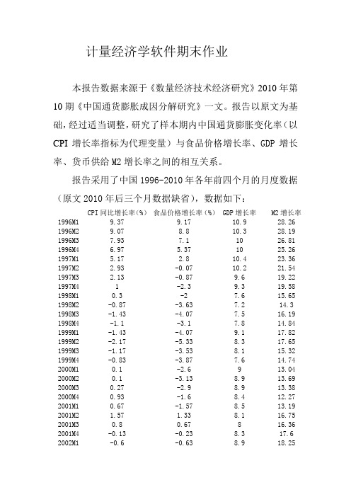 计量经济学模型-eviews应用