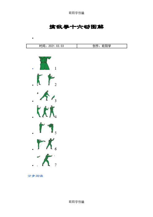 最新擒敌拳十六动图解之欧阳学创编