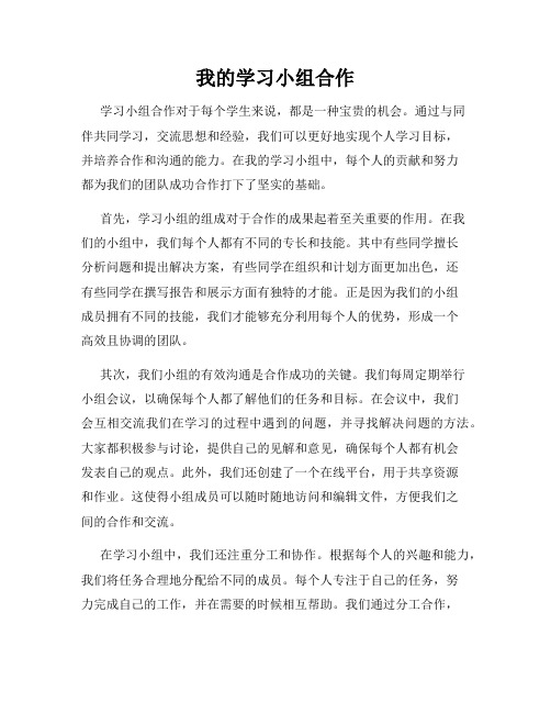 我的学习小组合作