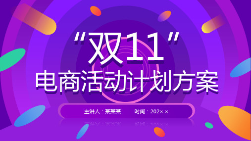 “双11”电商活动计划方案PPT