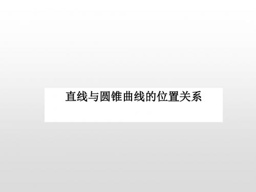 高中数学一轮复习直线与圆锥曲线的位置关系