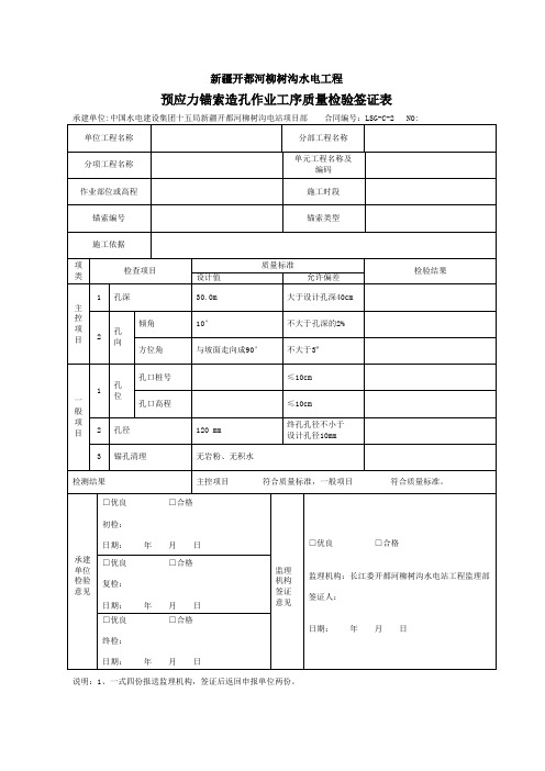 锚索终极版评定表格