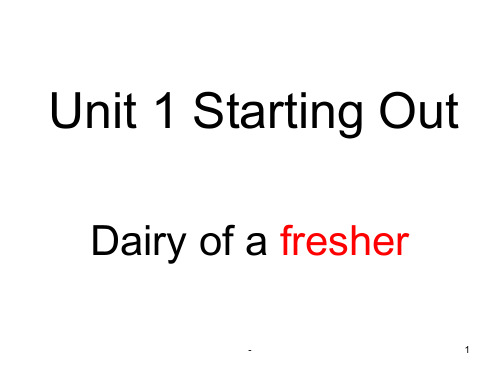 Unit-1Dairy-of-a-fresher大学英语1PPT课件