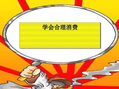 九年级思想品德课件《学会合理消费》.ppt2