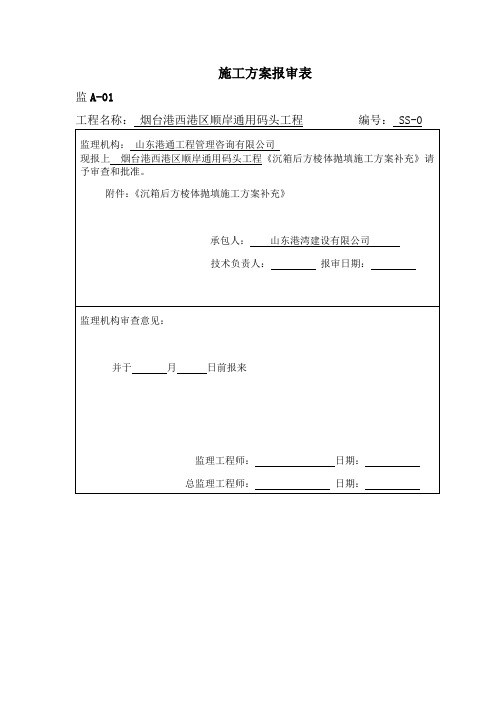 监理用表统一格式交通部(Word)