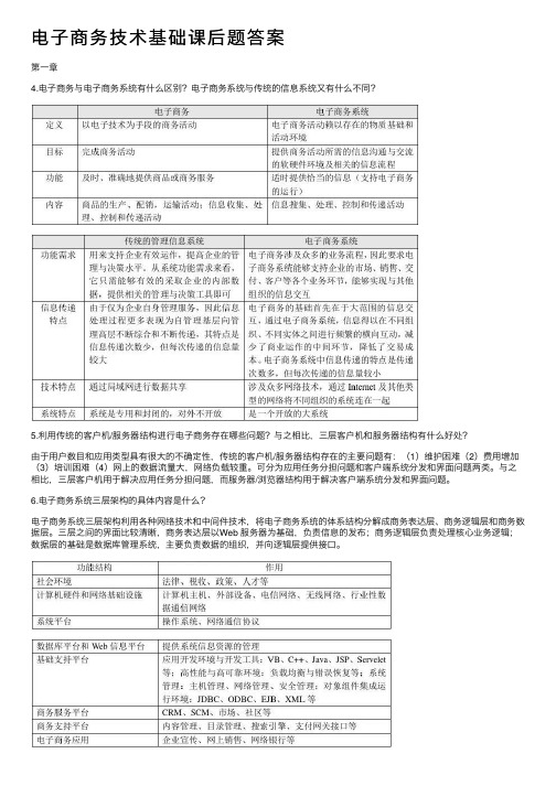 电子商务技术基础课后题答案