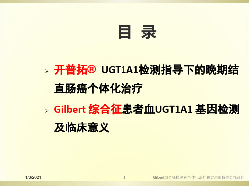 Gilbert综合征检测和个体化治疗和吉尔伯特综合征诊疗