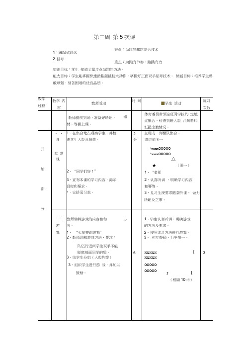 江苏省徐州市第二十二中学八年级体育第5次课教案h(20201126110922)