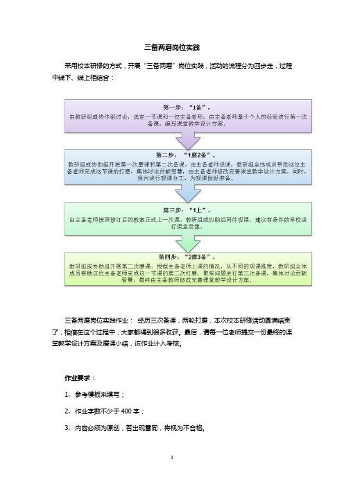 三备两磨岗位实践的作业