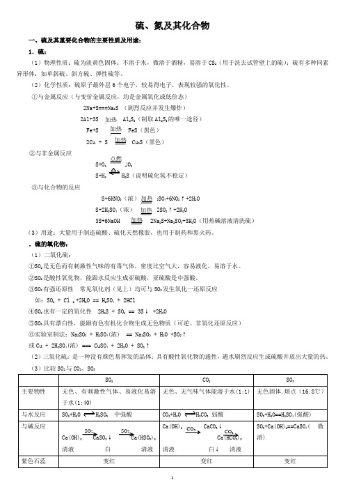 硫氮及其化合物