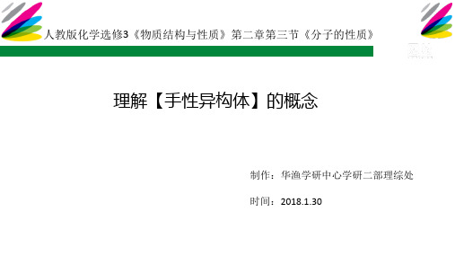 人教版高中化学选修3-物质结构与性质：难点_理解【手性异构体】的概念