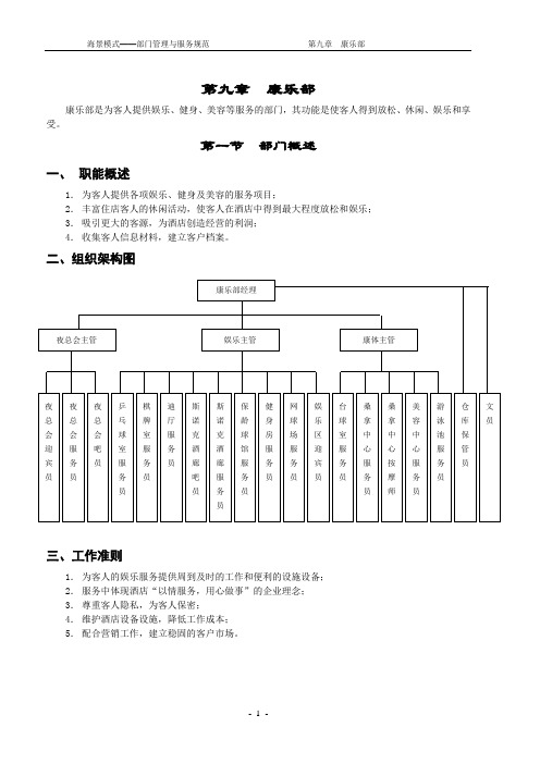 酒店康乐部