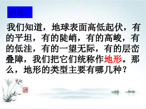 浙教版科学七年级上册3.7地形和地形图课件(29张)