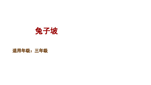 三年级下册语文课件童书教学《兔子坡》人教部编-精美ppt