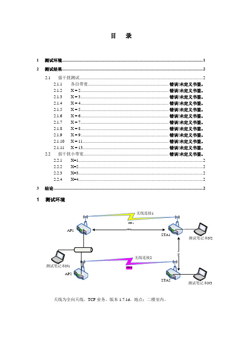 2.4G各信道干扰测试报告