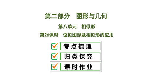 2020版中考数学一轮复习人教版 课件：位似图形及相似形的应用