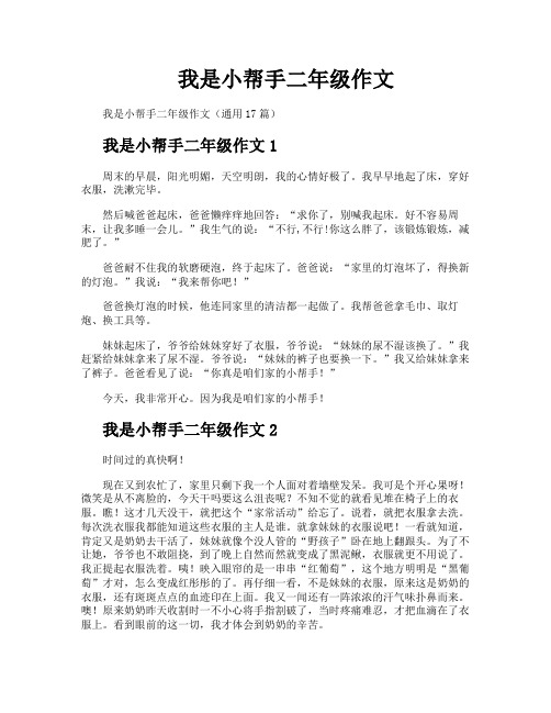 我是小帮手二年级作文