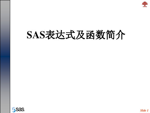 SAS基础表达式及函数简介