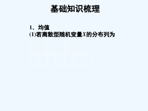 离散型随机变量的均值与方差