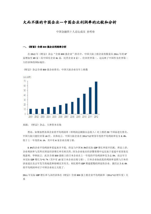 大而不强的中国企业 孙明春