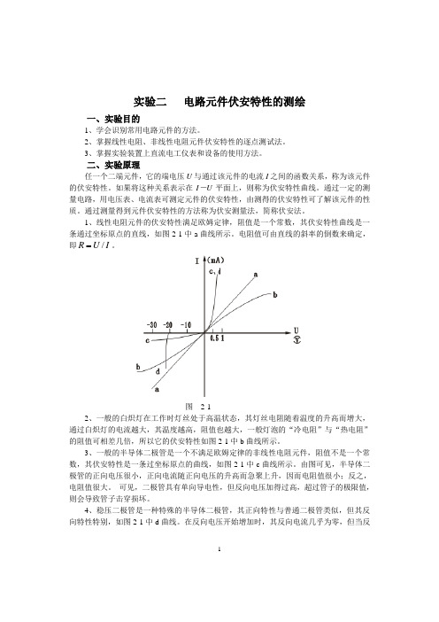 伏安特性的测绘实验