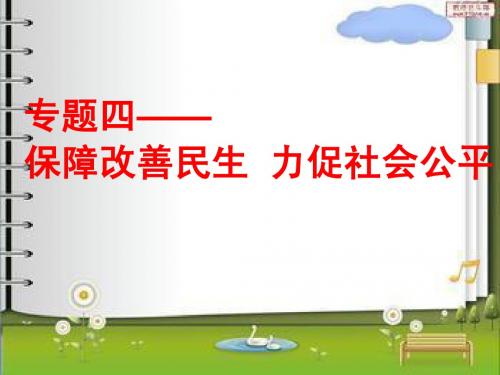 高考政治冲刺：民生、三农问题专题