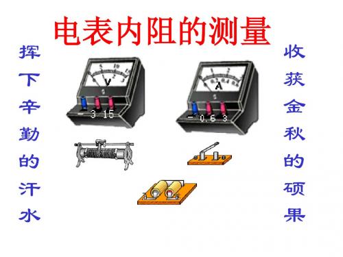 电表内阻的测量