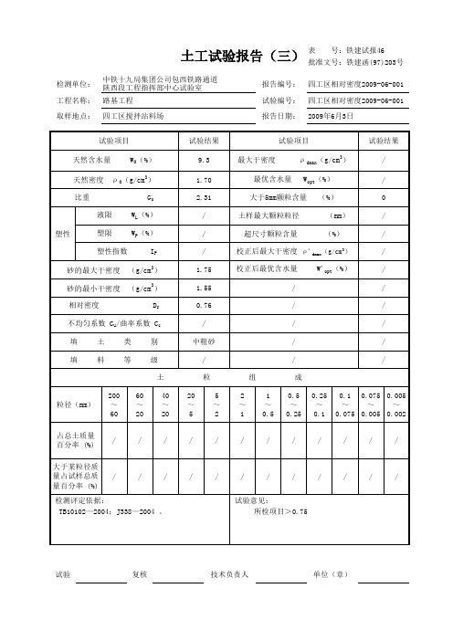 铁路相对密度表格