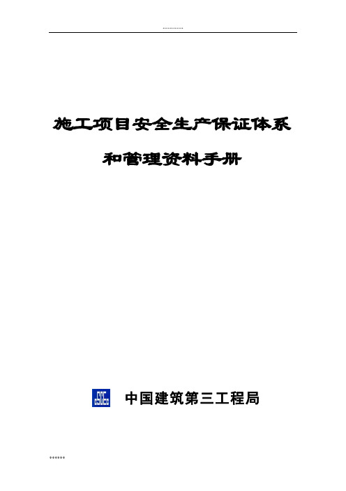 中建三局项目安全生产管理资料手册概要