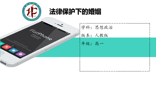 高中政治人教版选修五生活中的法律常识专题5.2 法律保护下的婚姻 课件(共19张PPT)
