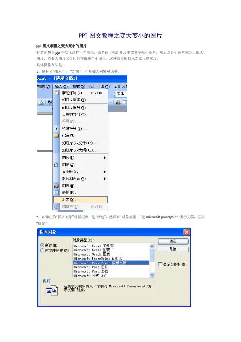 PPT图文教程之变大变小的图片