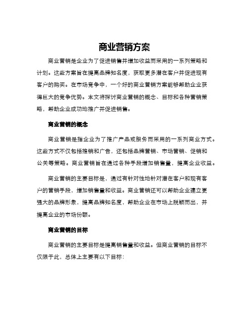 商业营销方案