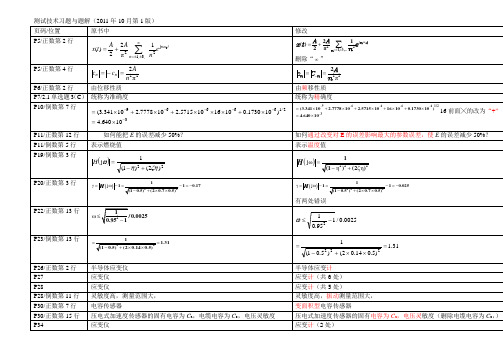 测试技术习题与题解(2011版勘误表)