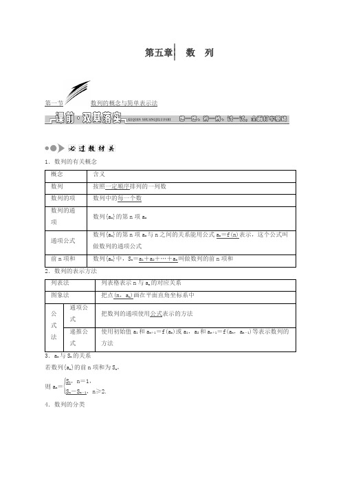 【精品】2018届高三数学(文)教师用书：第五章-数列(含答案)