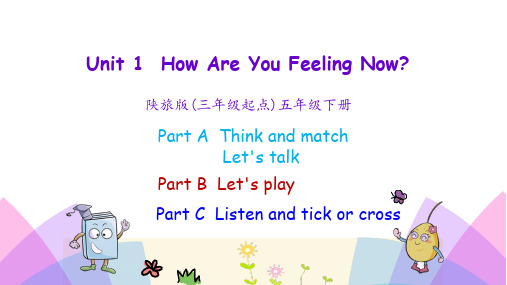 陕旅版英语五年级下册第一单元《How are you feeling now》Unit1第二课时 课件PPT