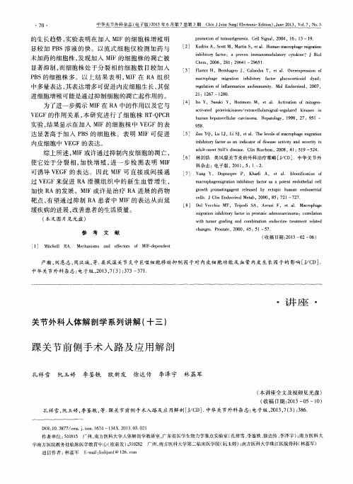 关节外科人体解剖学系列讲解(十三)：踝关节前侧手术人路及应用解剖