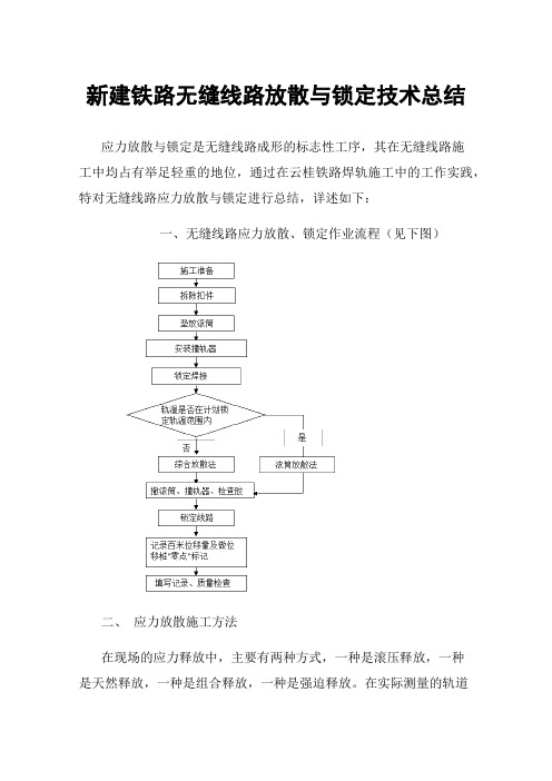 新建铁路无缝线路放散与锁定技术总结