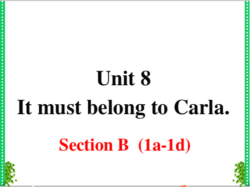 人教版九年级上册英语Unit 8 Section B 完整课件(80页)