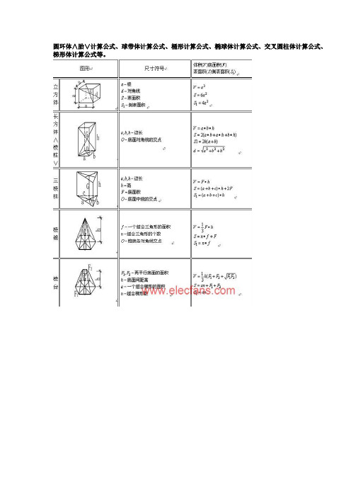 多面体的体积和表面积