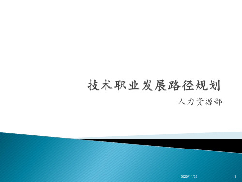 技术岗位晋升和与职业发展路径规划 ppt课件