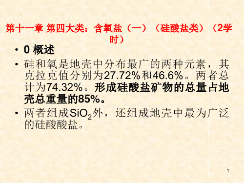 第十一章 第四大类硅酸盐类
